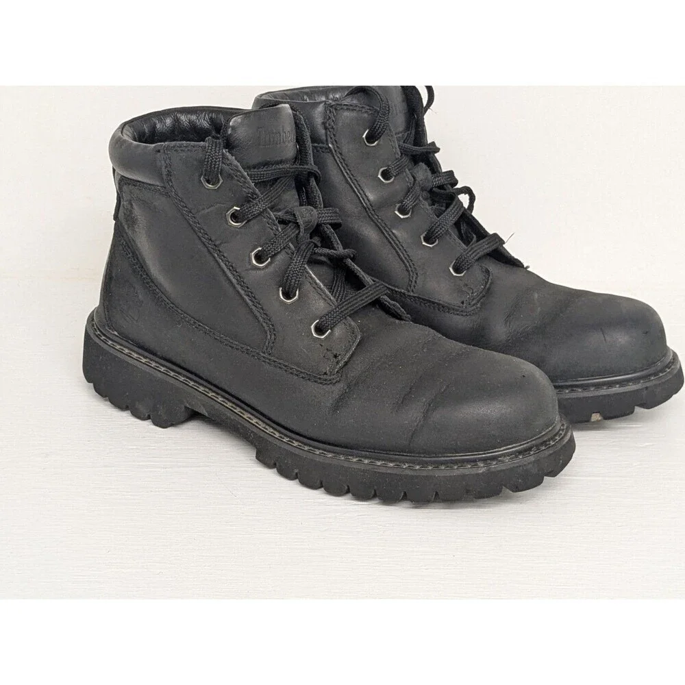Black Timberland Waterproof Ankle Boots Women's Size 8.5 Riding Lightweight